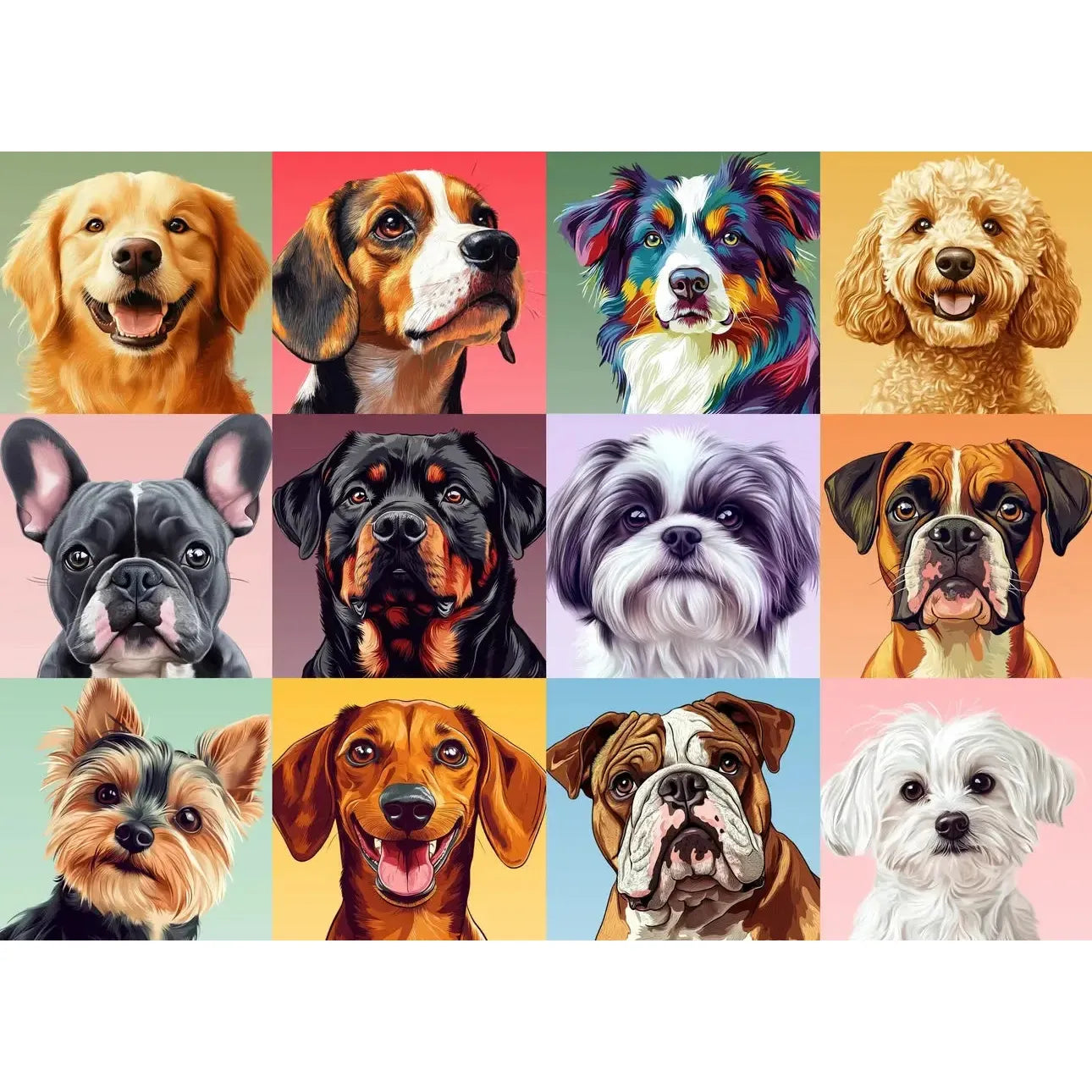 Woof, Yarf, Rowf 1000 Piece Jigsaw Puzzle Snappy