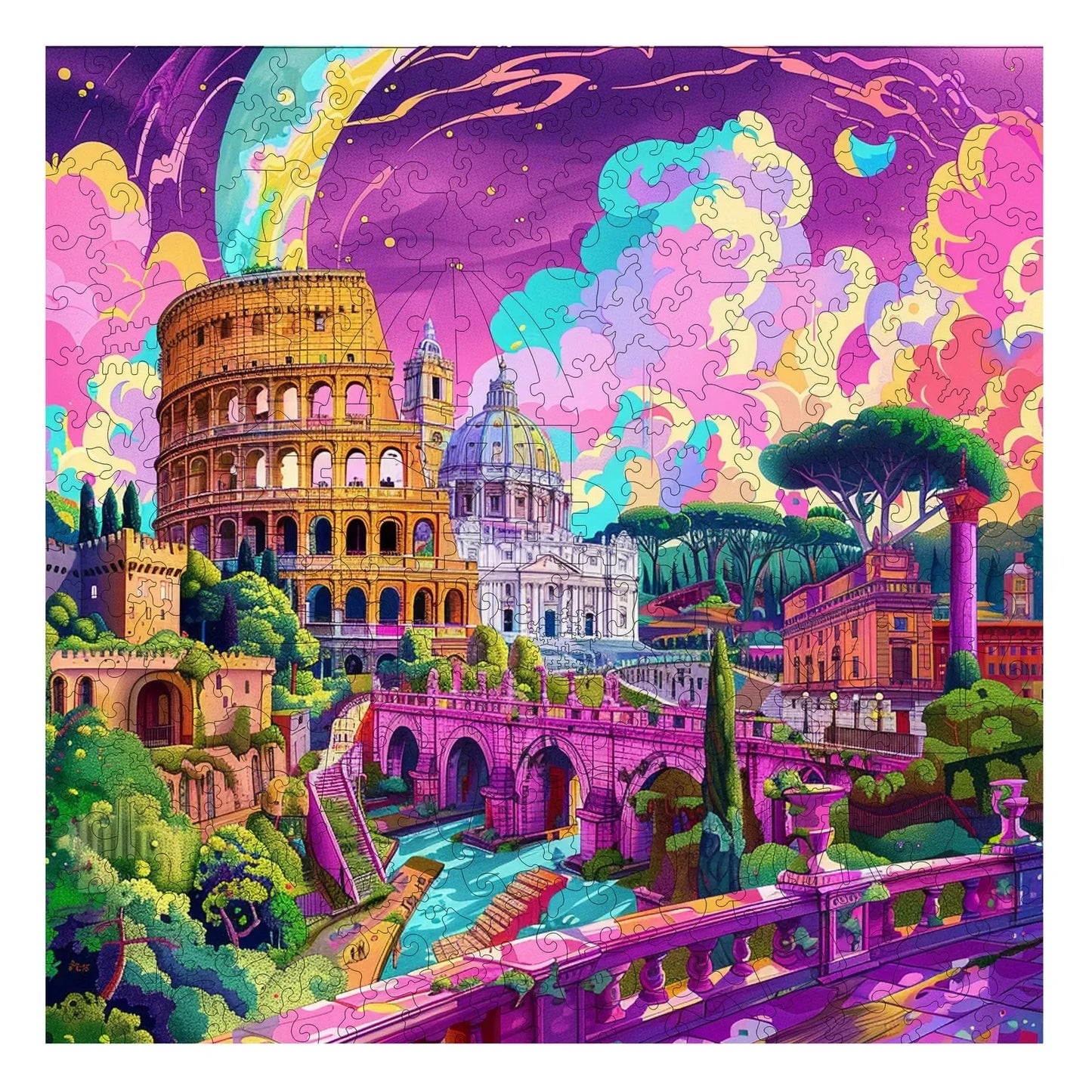 Roman Riddle 300 Piece Wooden Jigsaw Puzzle Trippy