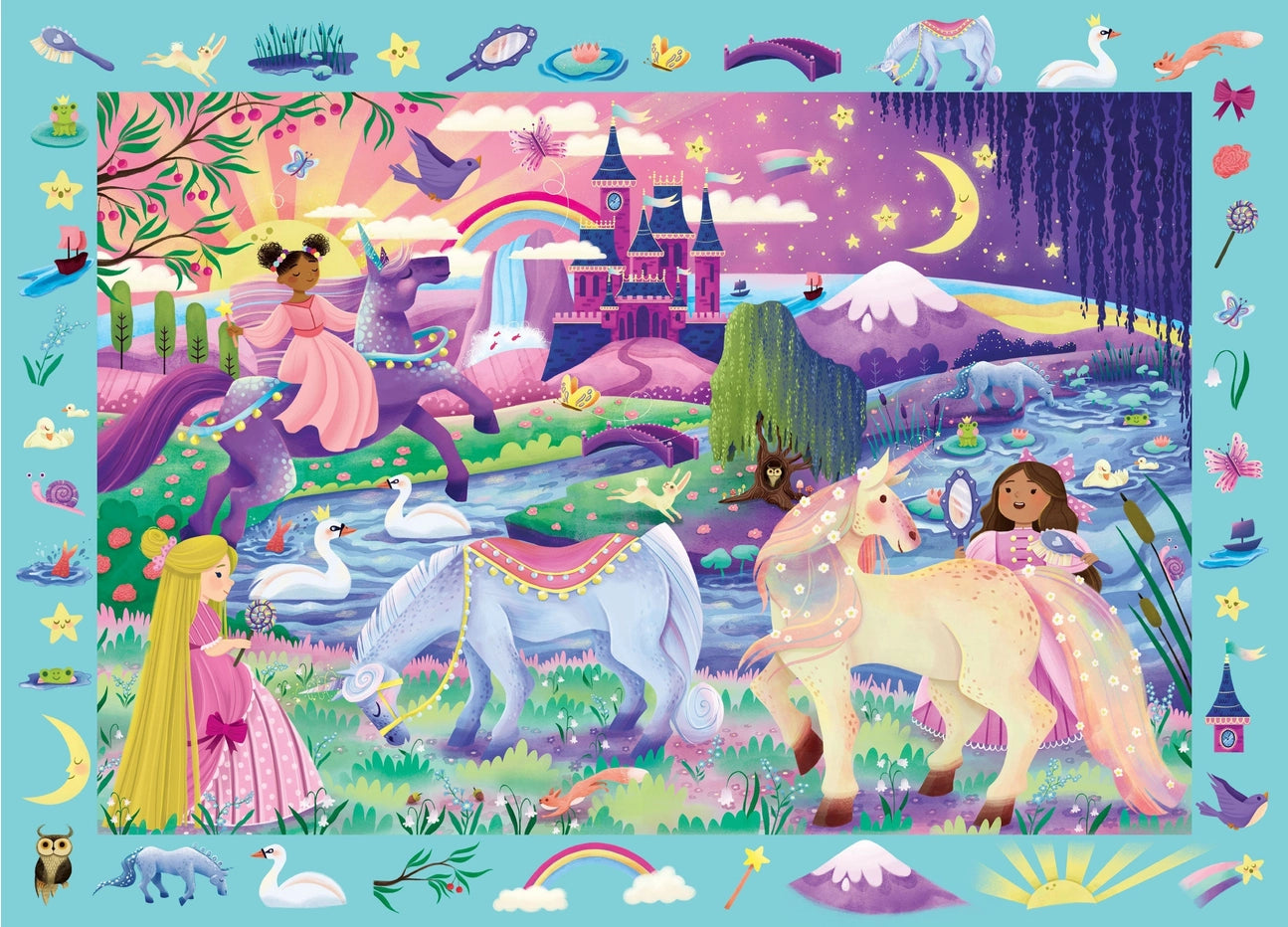 Unicorns 100 Piece Seek & Find Jigsaw Puzzle Peter Pauper