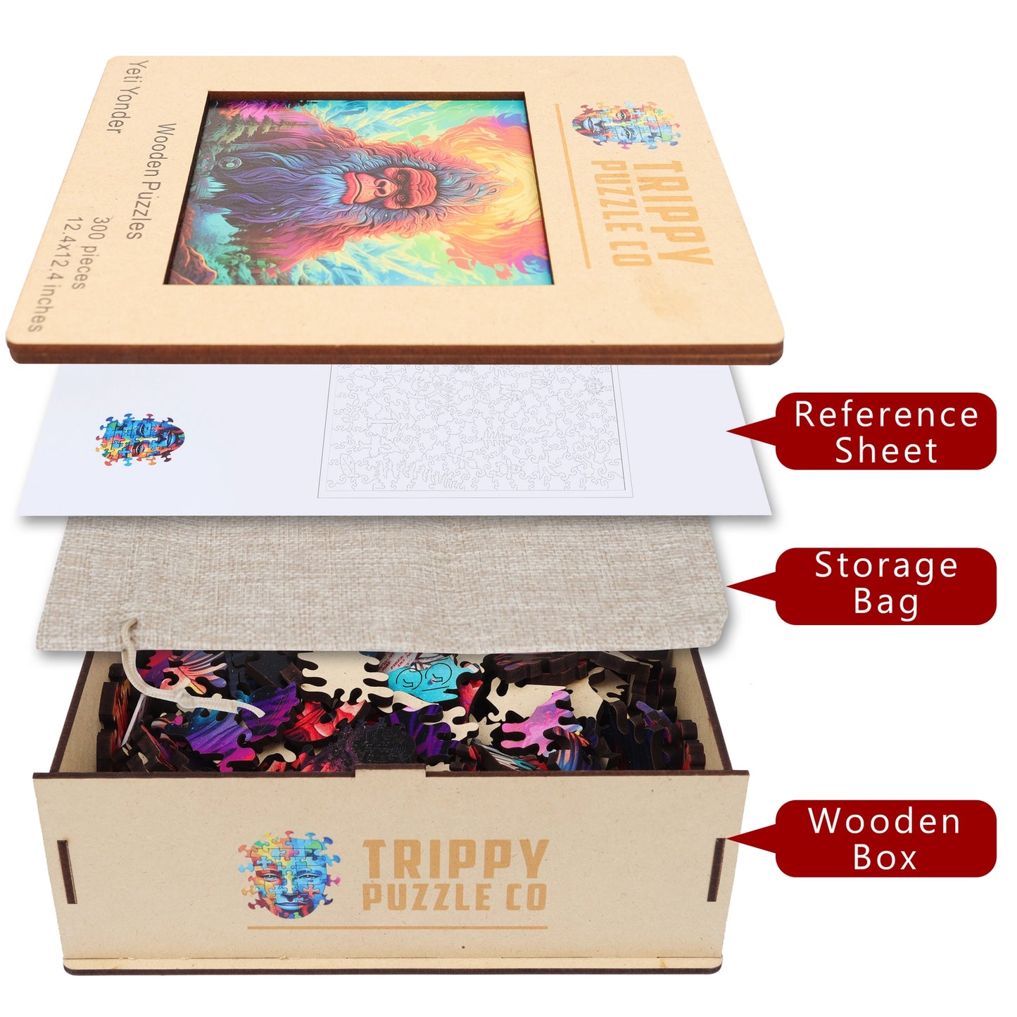 Yeti Yonder 300 Piece Wooden Jigsaw Puzzle Trippy
