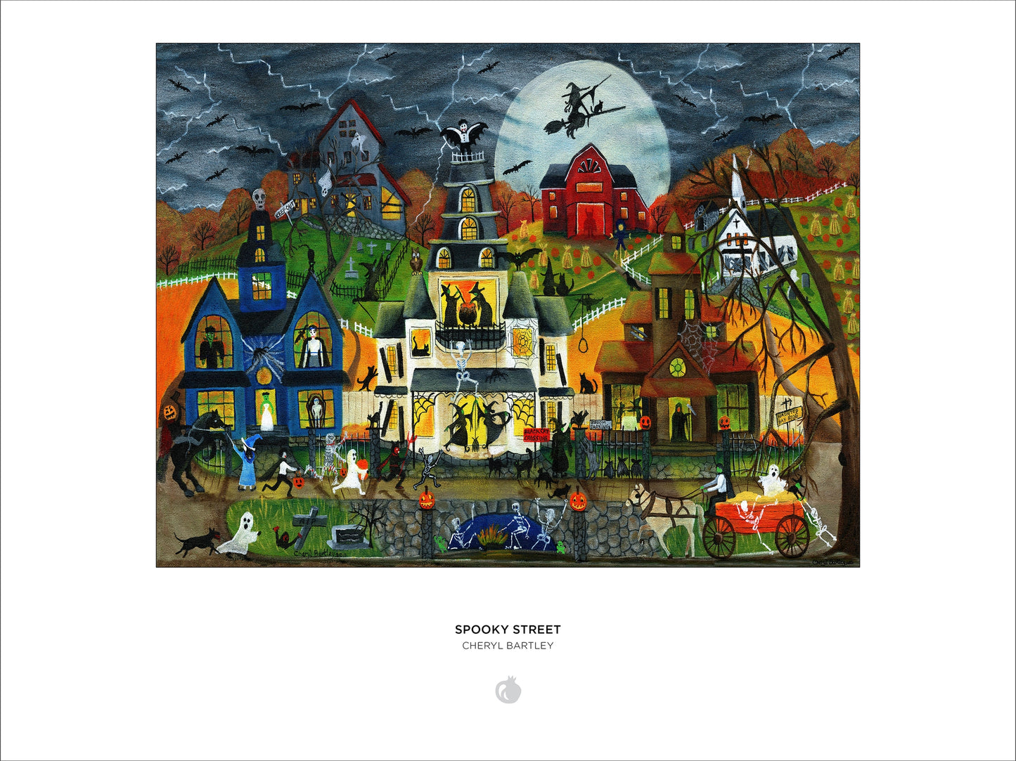 Spooky Street by Cheryl Bartley 1000 Piece Jigsaw Puzzle Pomegranate