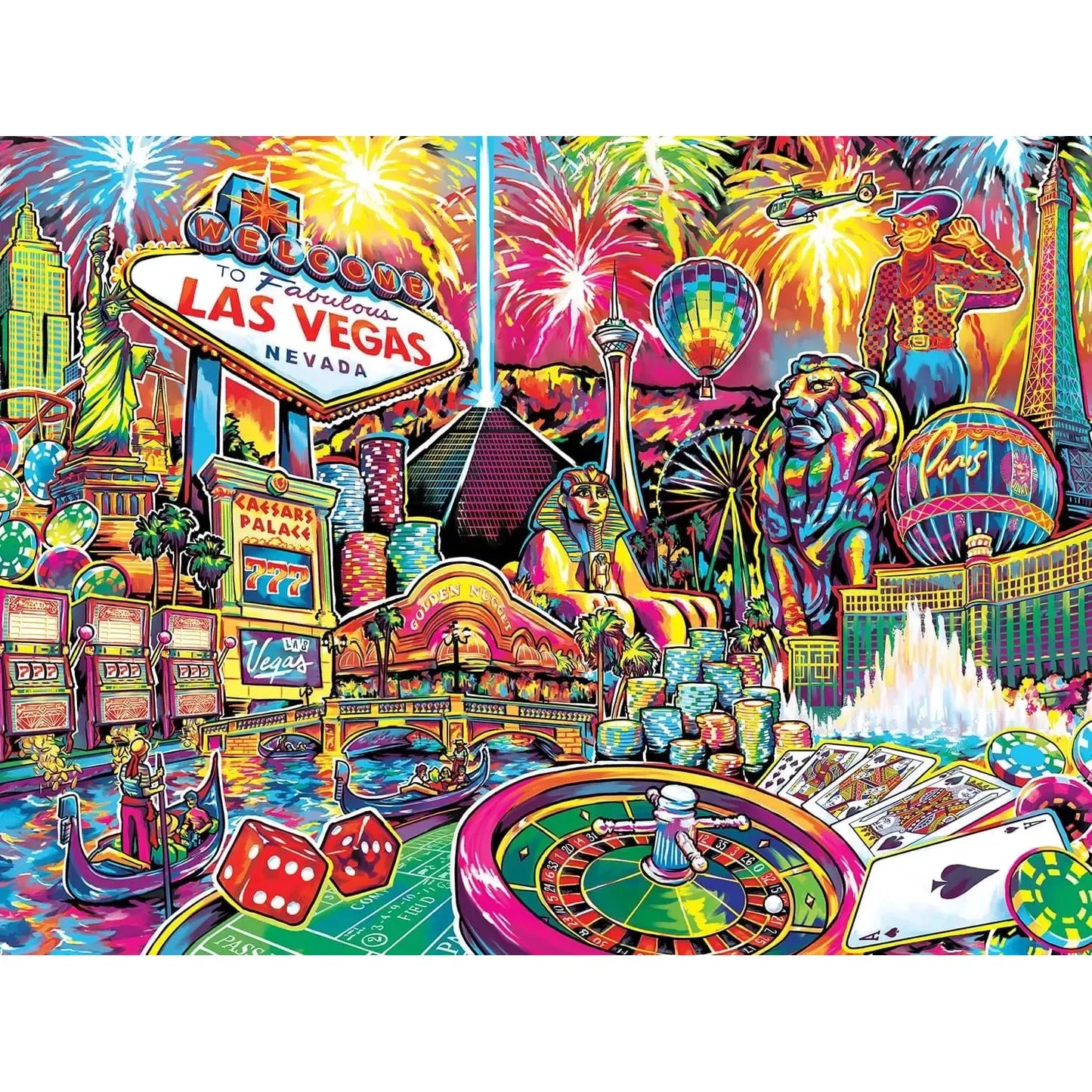 Greeting from Las Vegas 550 Piece Jigsaw Puzzle MasterPieces