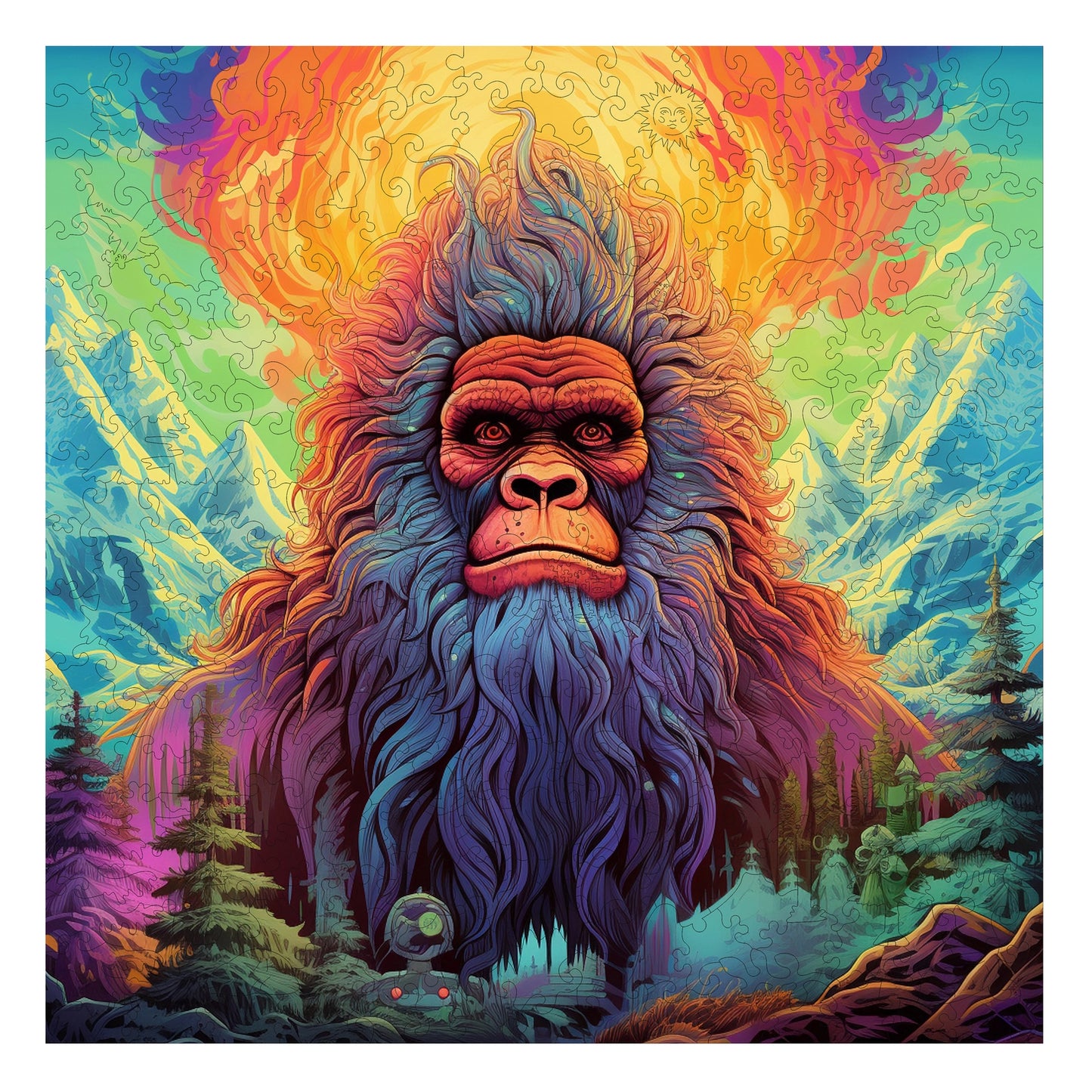 Yeti Yonder 300 Piece Wooden Jigsaw Puzzle Trippy