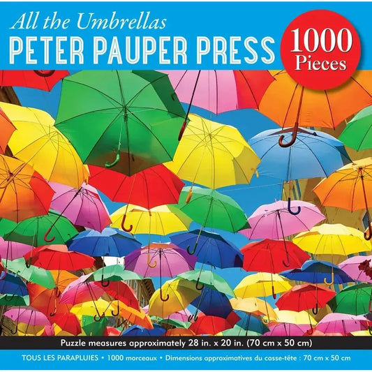 All the Umbrellas 1000 Piece Jigsaw Puzzle Peter Pauper