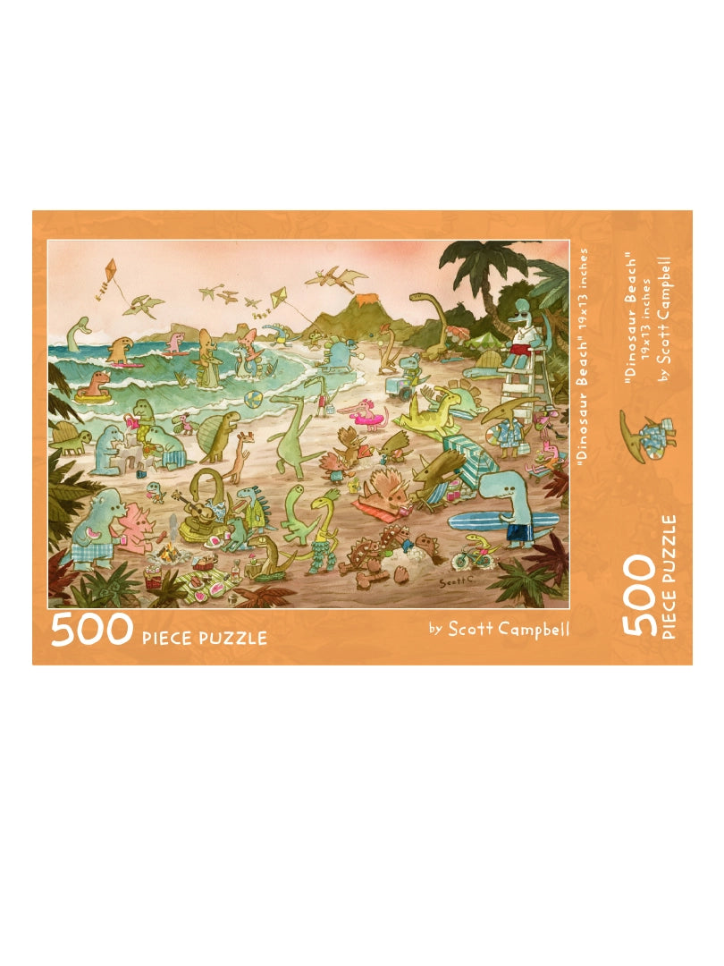 Dinosaur Beach 500 Piece Jigsaw Puzzle Scott C