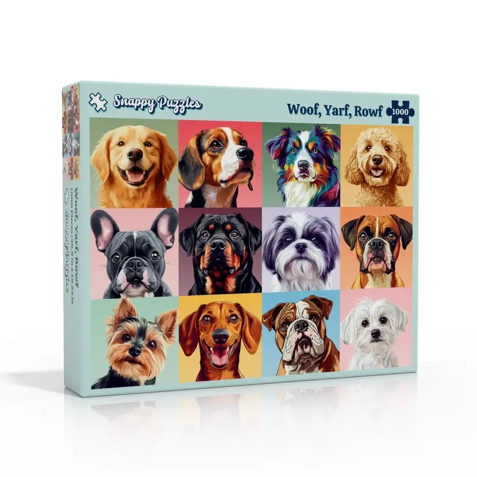 Woof, Yarf, Rowf 1000 Piece Jigsaw Puzzle Snappy