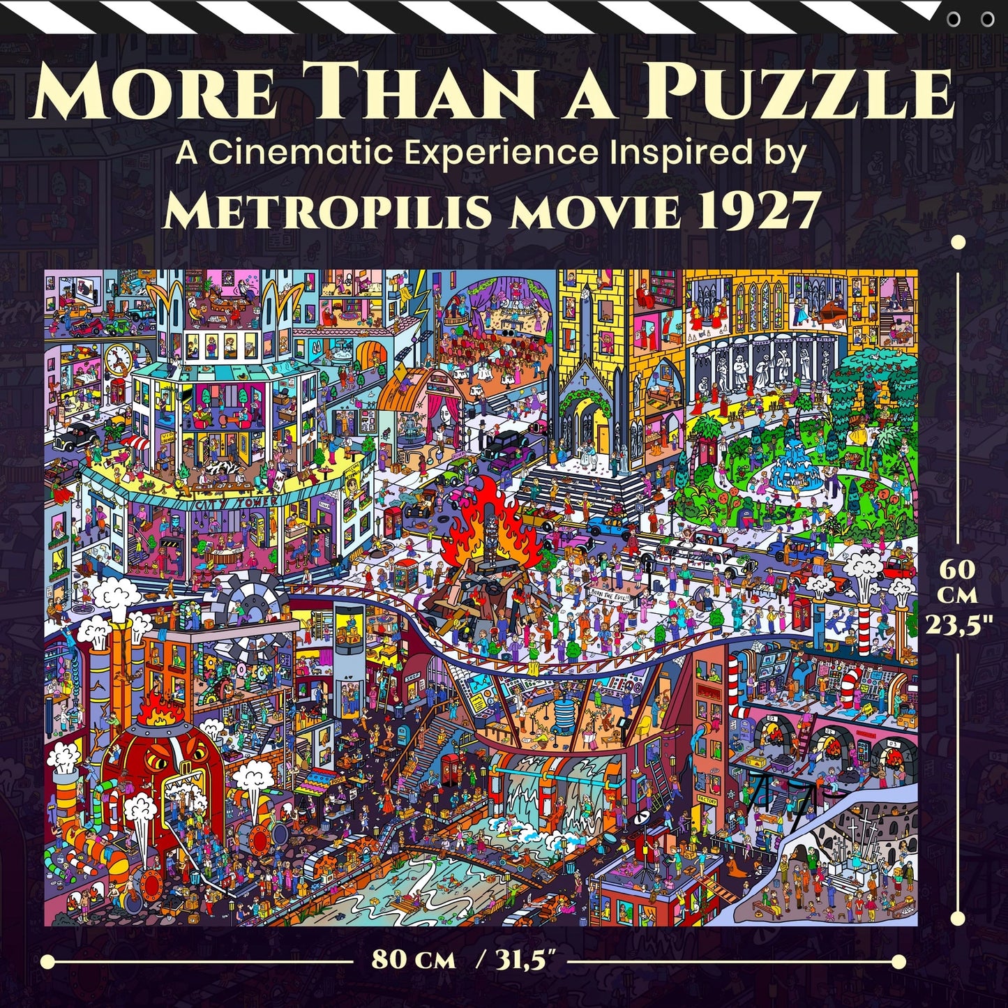 Metropolis 1927 Mystery 1000 Piece Jigsaw Puzzle Quokka
