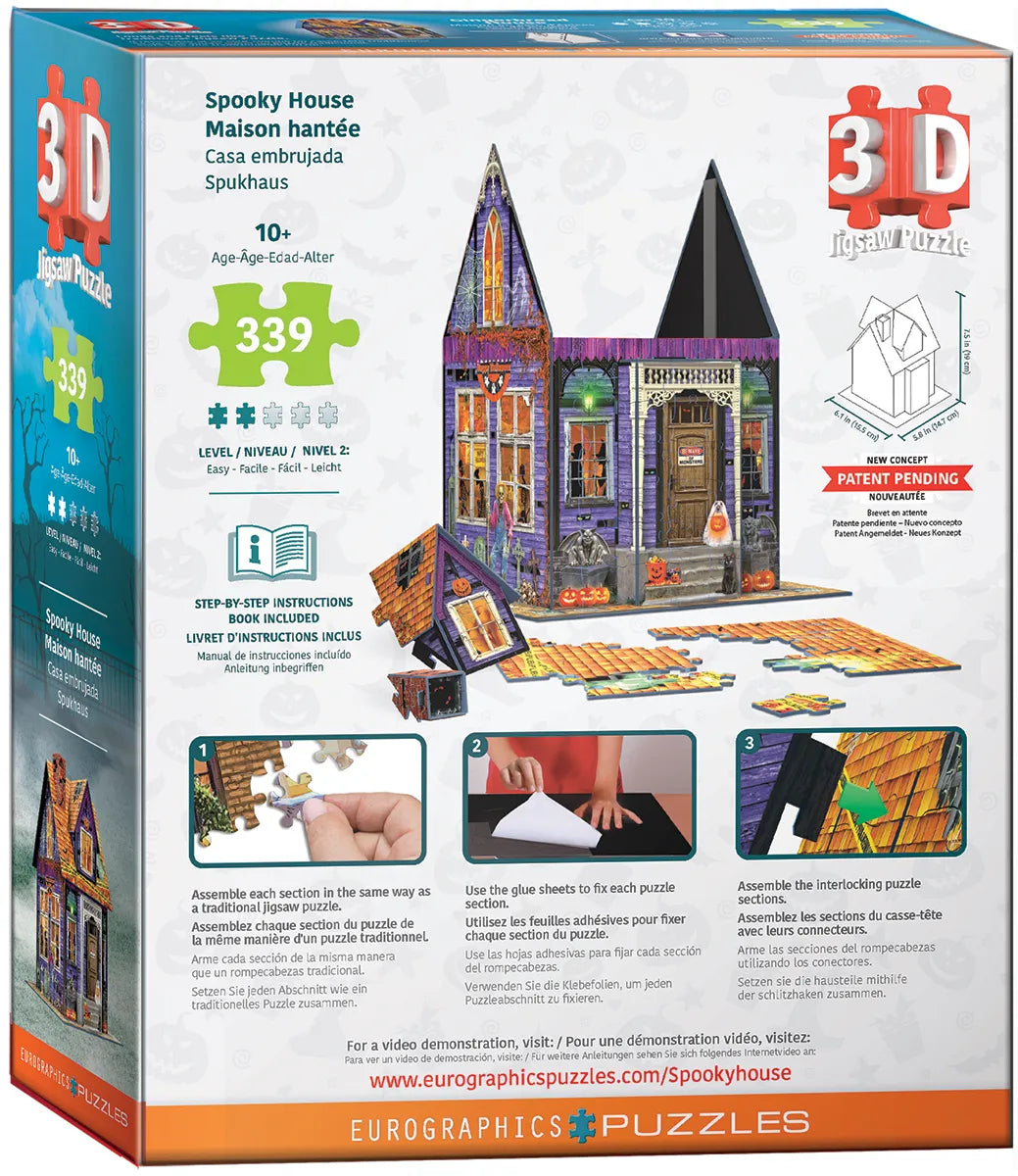 Spooky House 339 Piece 3D Jigsaw Puzzle Eurographics