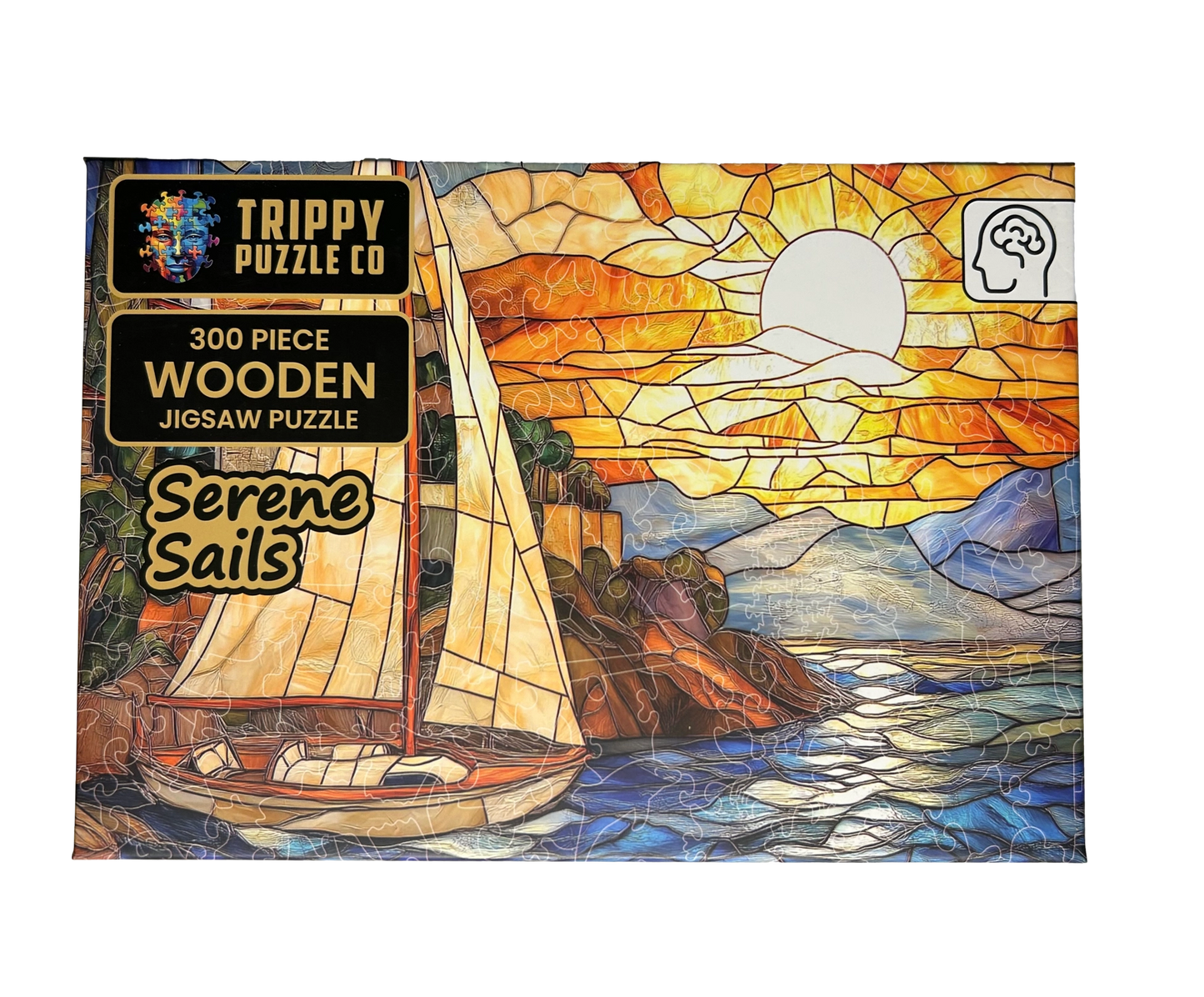 Serene Sails 300 Piece Wooden Jigsaw Puzzle Trippy