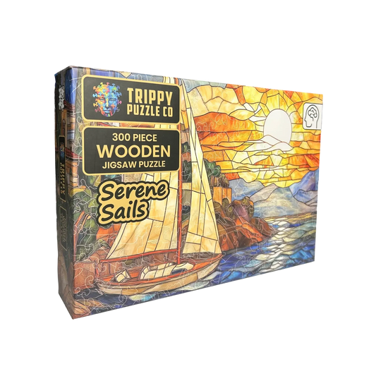 Serene Sails 300 Piece Wooden Jigsaw Puzzle Trippy