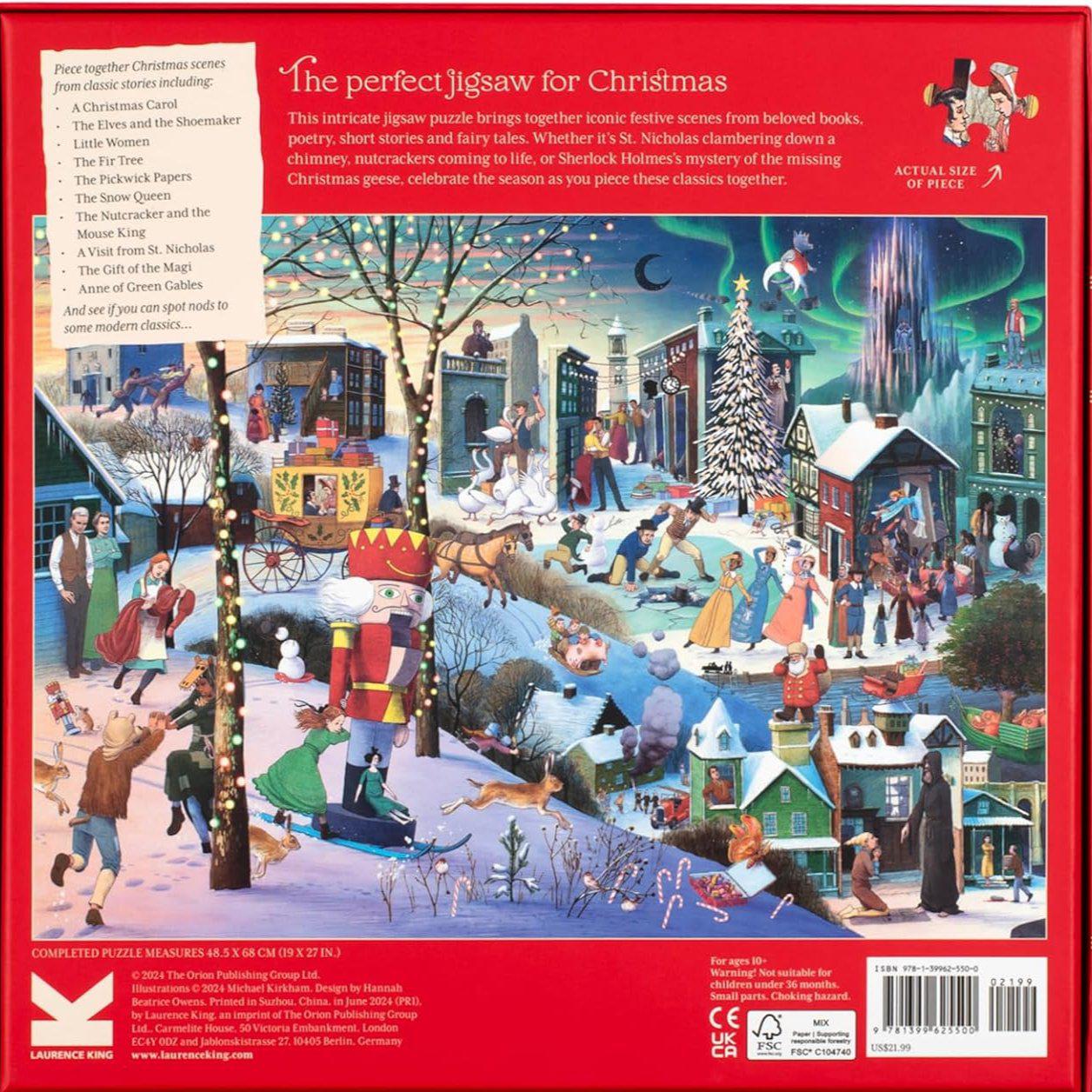 A Book Lover's Christmas 1000 Piece Jigsaw Puzzle Laurence King