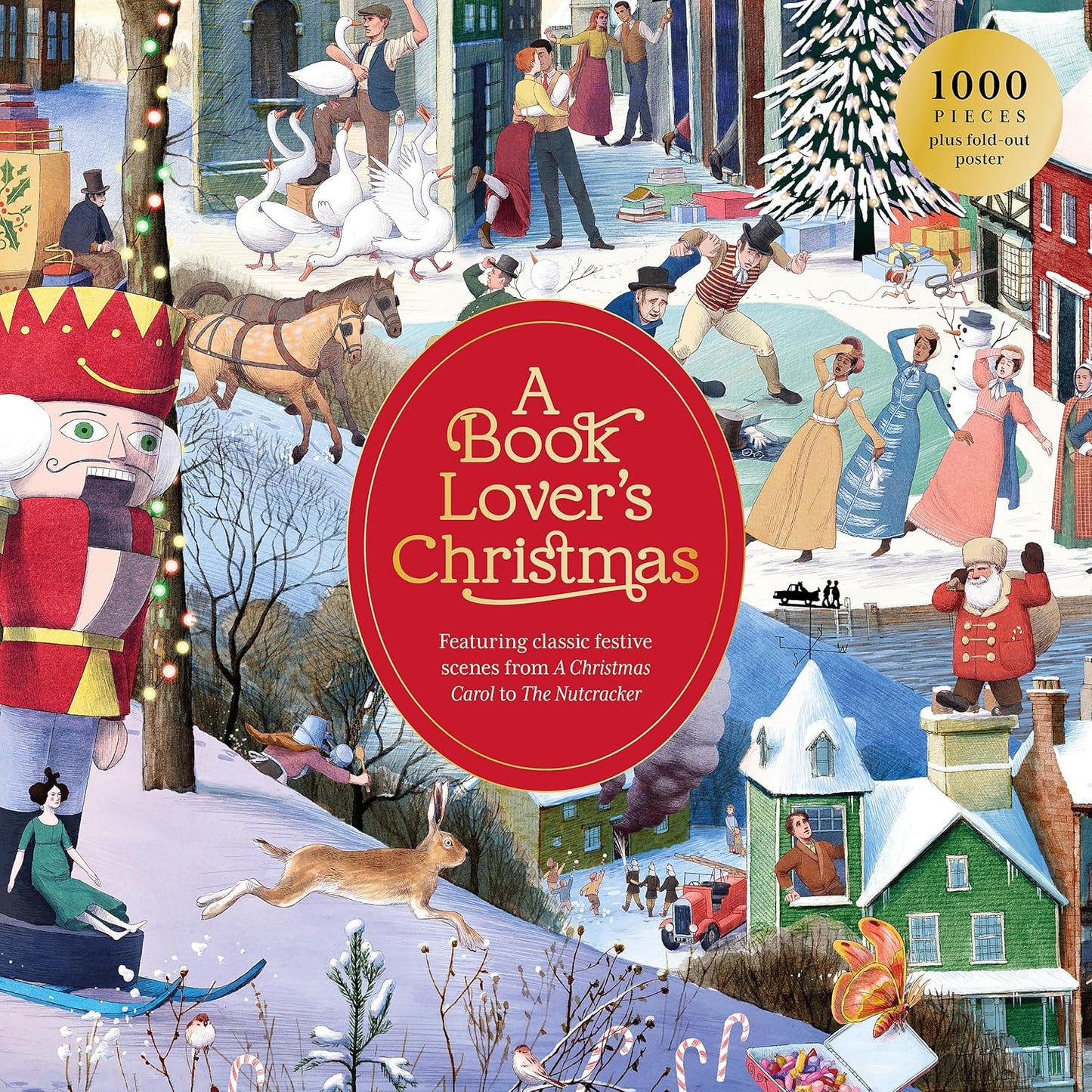 A Book Lover's Christmas 1000 Piece Jigsaw Puzzle Laurence King