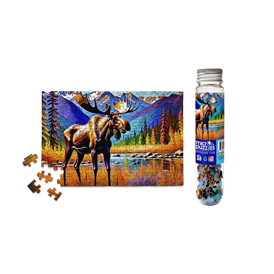 A Colorful Moose 150 Piece Mini Jigsaw Puzzle Micro Puzzles