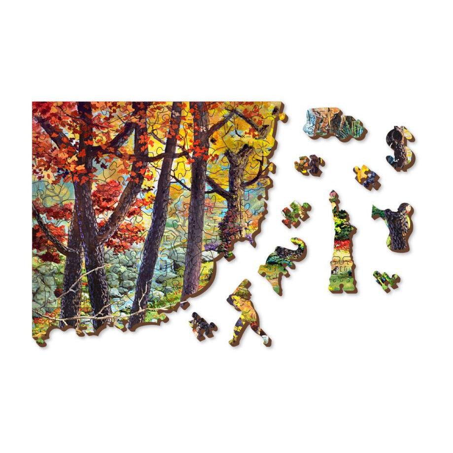 A Cottage in the Woods 400 Piece Wood Jigsaw Puzzle Wooden City