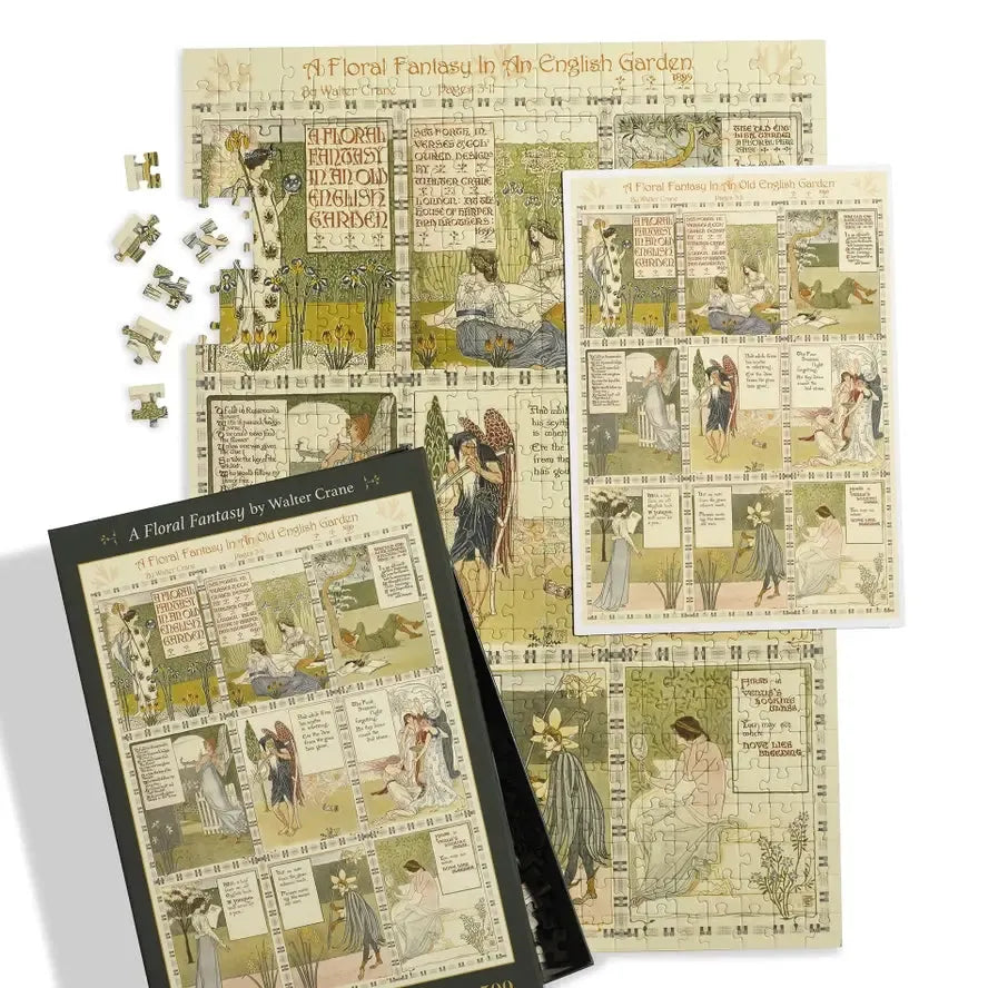 A Floral Fantasy By Walter Crane 500 Piece Premium Jigsaw Puzzle Art & Fable