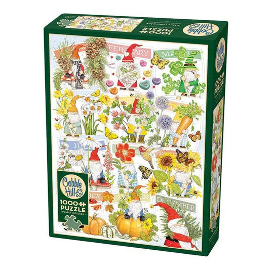 A Happy Gnome Life 1000 Piece Jigsaw Puzzle Cobble Hill