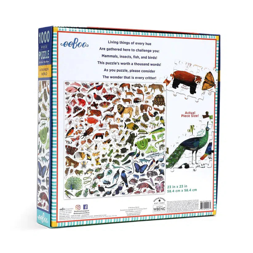 A Rainbow World 1000 Piece Jigsaw Puzzle eeBoo