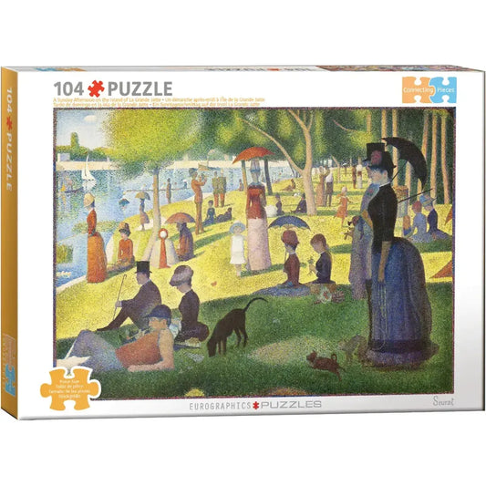 A Sunday Afternoon on the Island of La Grande Jatte 104 Connecting Pieces Jigsaw Puzzle Eurographics