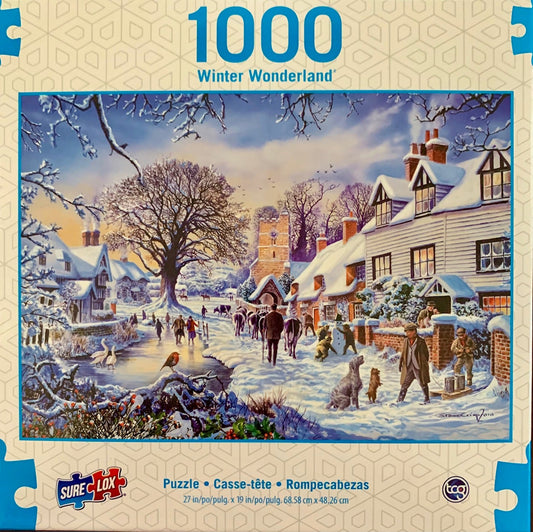 A Village in Winter Wonderland 1000 Piece Jigsaw Puzzle Sure Lox