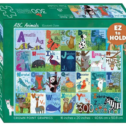 ABC Animals 300 Piece Soft Touch Jigsaw Puzzle Crown Point