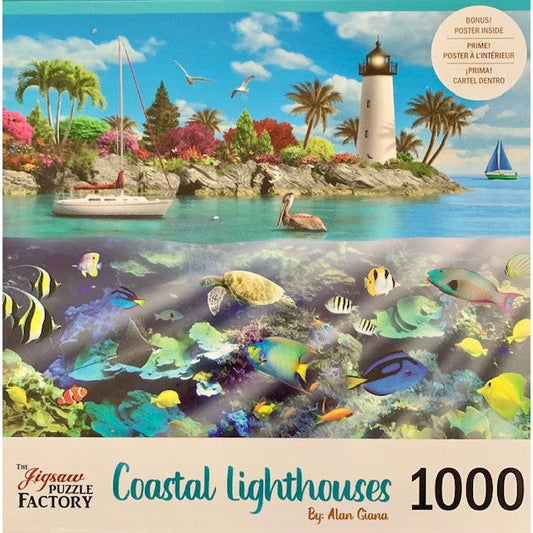 Above & Below Costal Lighthouses 1000 Piece Jigsaw Puzzle Leap Year