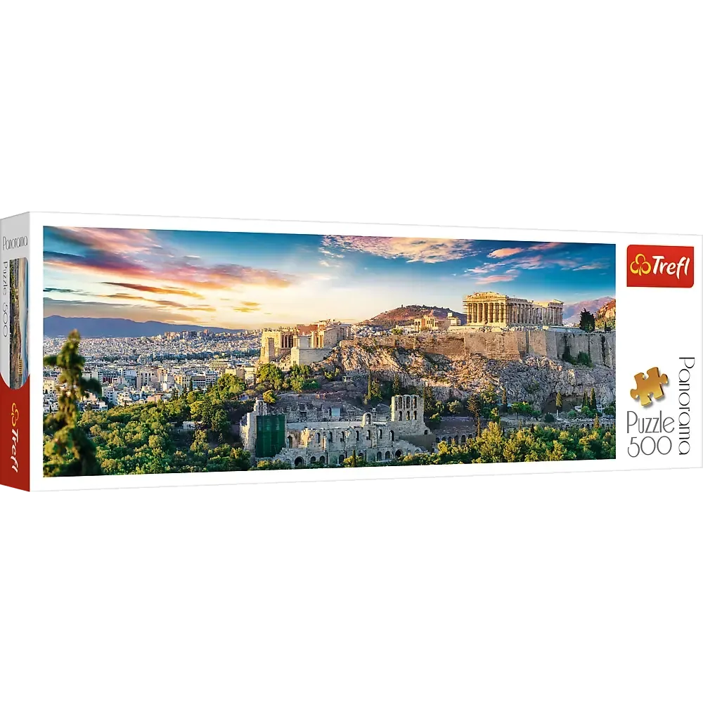Acropolis, Athens Greece 500 Piece Panoramic Jigsaw Puzzle Trefl
