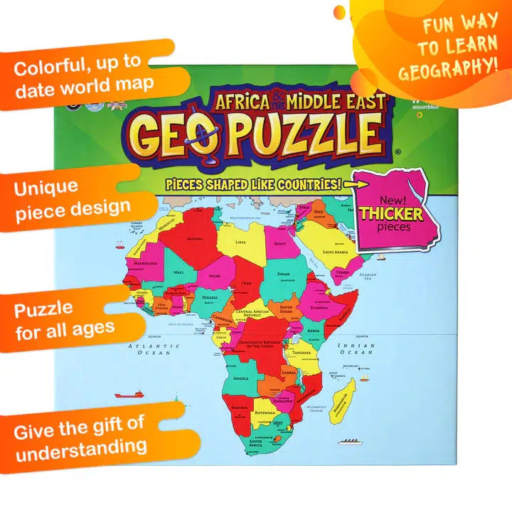 Africa & Middle East GeoPuzzle 65 Piece Jigsaw Puzzle Geotoys