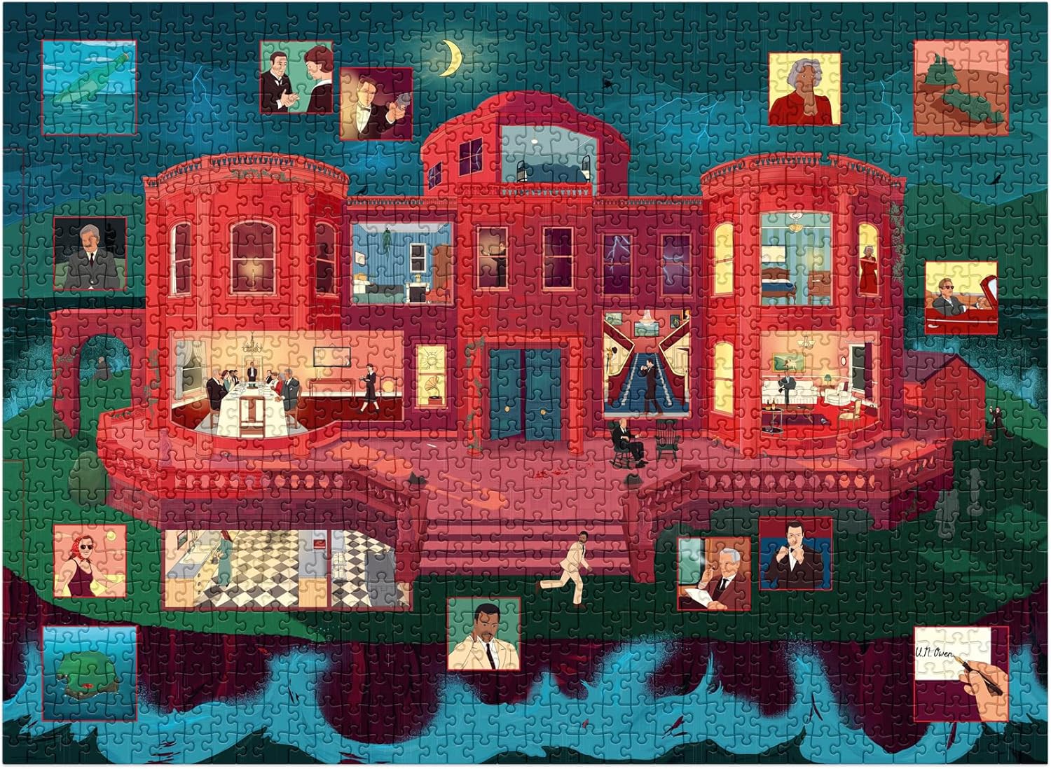 Agatha Christie & Then There Were None 1000 Piece Jigsaw Puzzle Laurence King