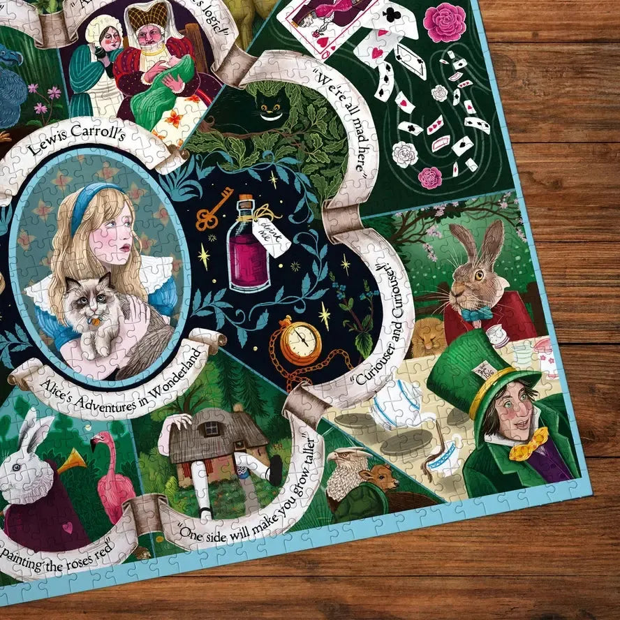 Alice's Adventures in Wonderland 1000 Piece Jigsaw Puzzle Gibsons