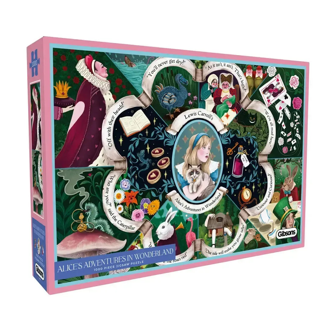 Alice's Adventures in Wonderland 1000 Piece Jigsaw Puzzle Gibsons