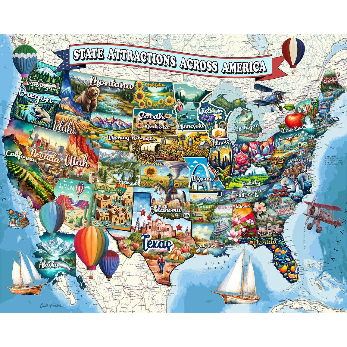 All American Attractions 1000 Piece Jigsaw Puzzle Springbok