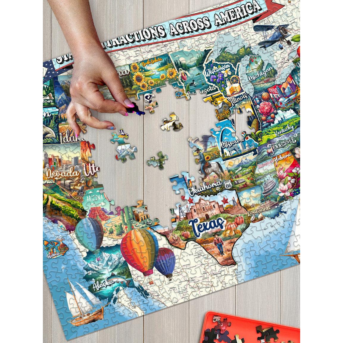 All American Attractions 1000 Piece Jigsaw Puzzle Springbok