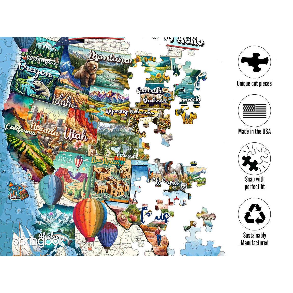 All American Attractions 1000 Piece Jigsaw Puzzle Springbok