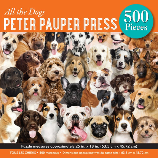 All the Dogs 500 Piece Jigsaw Puzzle Peter Pauper