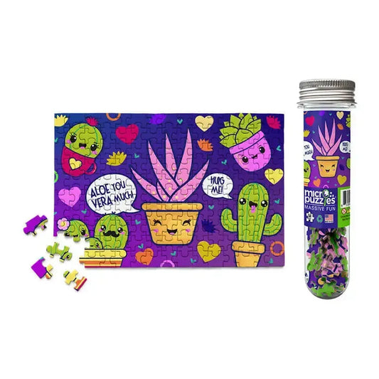Aloe You Vera Much Plant Love 150 Piece Mini Jigsaw Puzzle Micro Puzzles