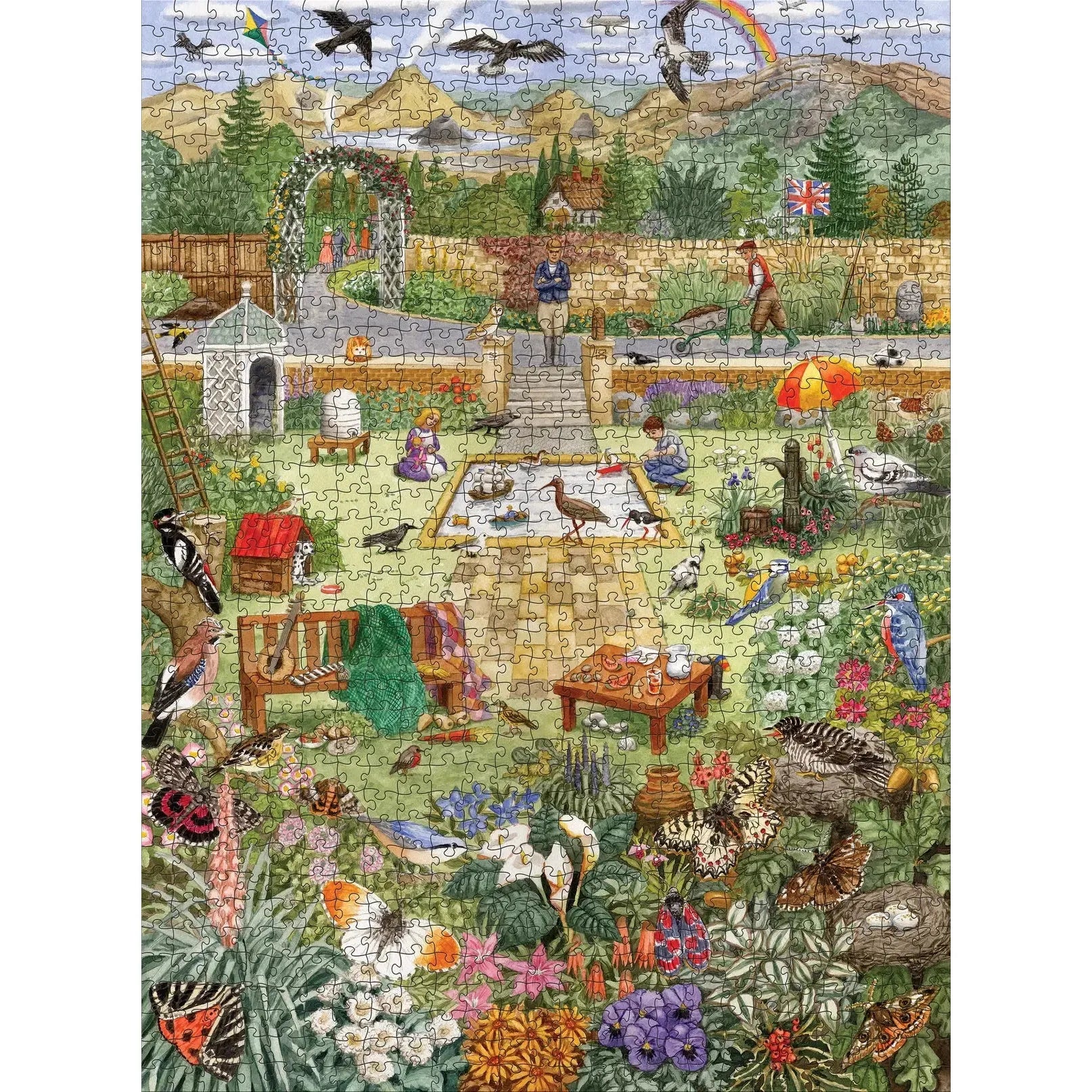Alphabet Garden by Gale Pitt 1000 Piece Jigsaw Puzzle Pomegranate