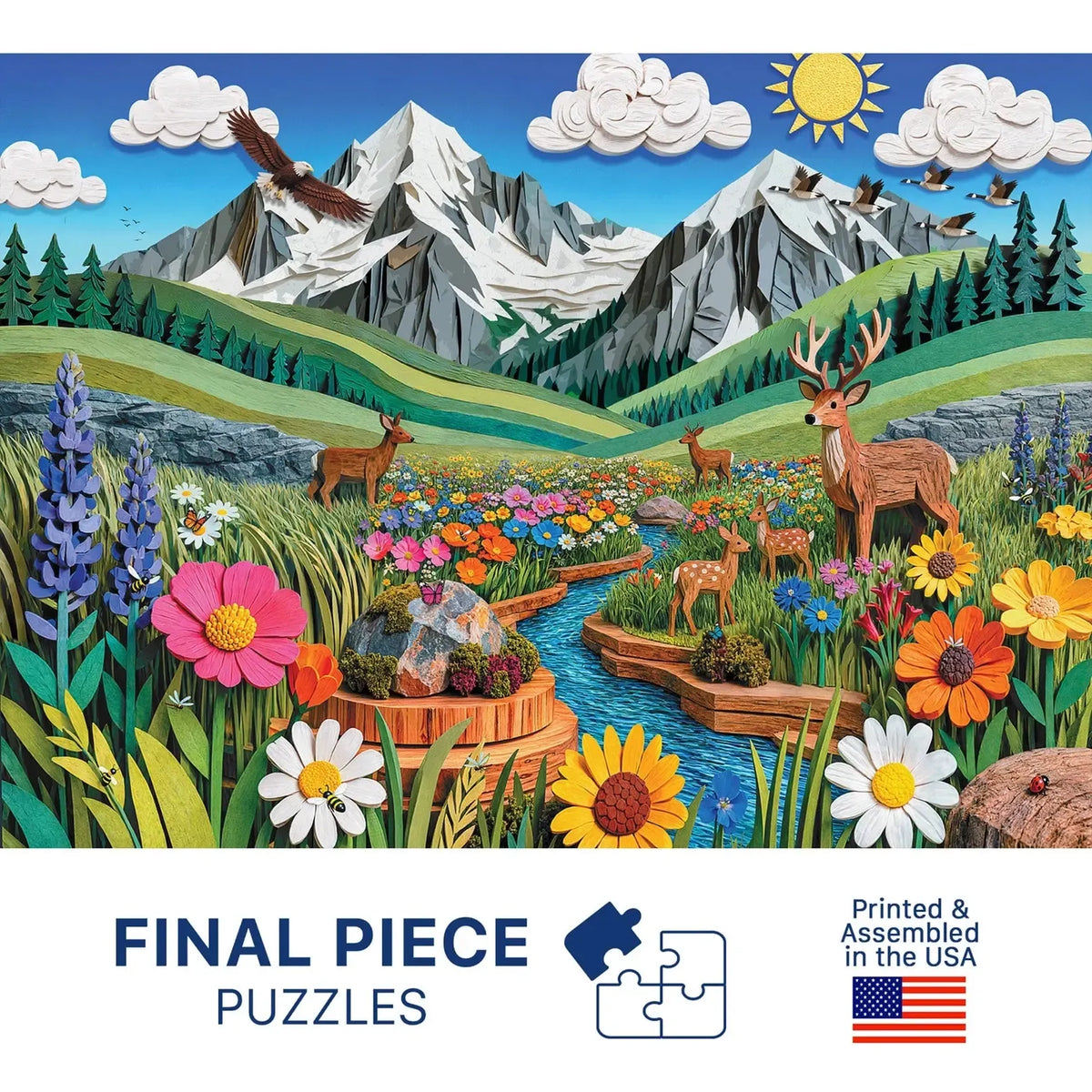 Alpine Meadow 500 Piece Jigsaw Puzzle Final Piece