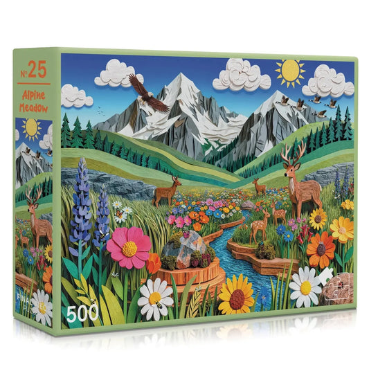 Alpine Meadow 500 Piece Jigsaw Puzzle Final Piece