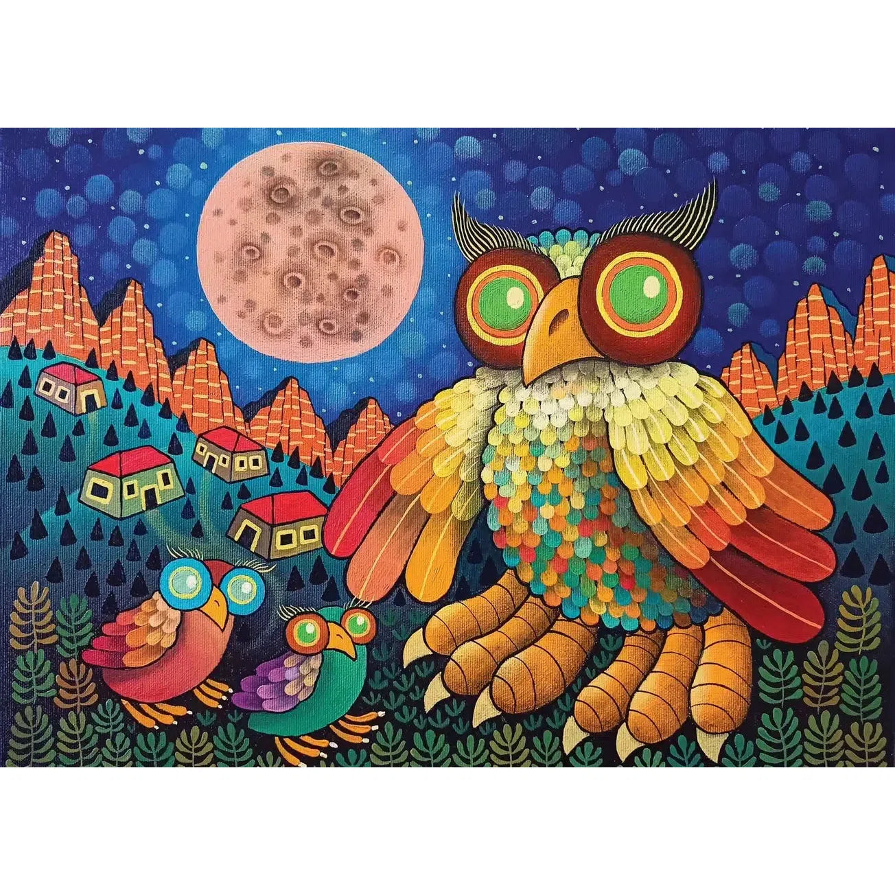 Alpine Owls 500 Piece Premium Jigsaw Puzzle Art & Fable