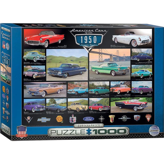 American Cars of the 1950s 1000 Piece Jigsaw Puzzle Eurographics