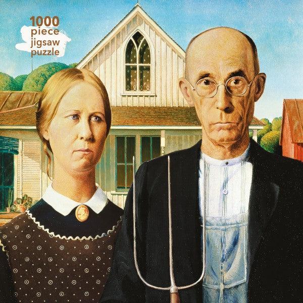 American Gothic by Grant Wood 1000 Piece Jigsaw Puzzle Flame Tree
