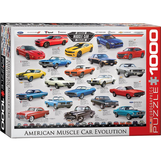 American Muscle Car Evolution 1000 Piece Jigsaw Puzzle Eurographics