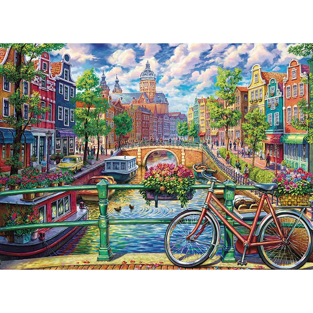 Amsterdam Canal 1000 Piece Jigsaw Puzzle Cobble Hill