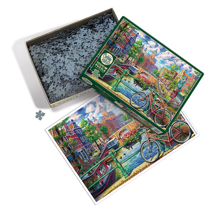 Amsterdam Canal 1000 Piece Jigsaw Puzzle Cobble Hill