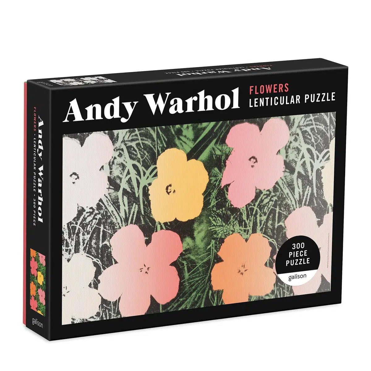 Andy Warhol Flowers 300 Piece Lenticular Jigsaw Puzzle Galison