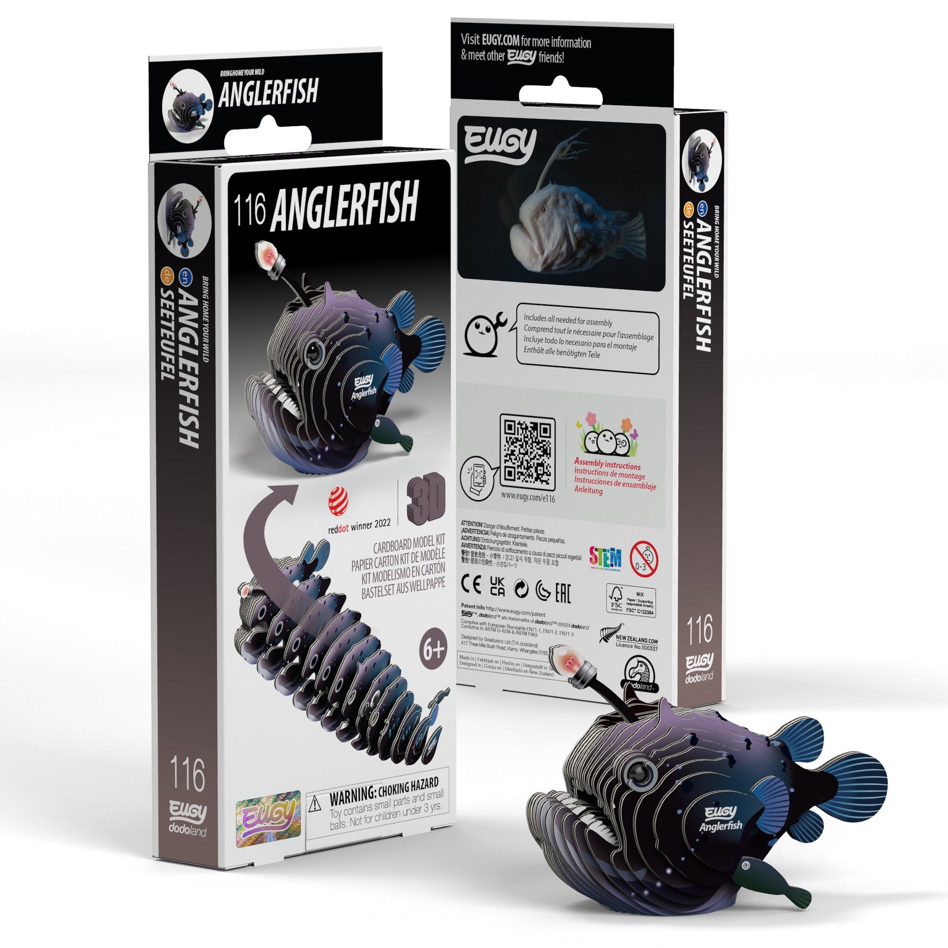 Anglerfish 3D Cardboard Model Kit Eugy