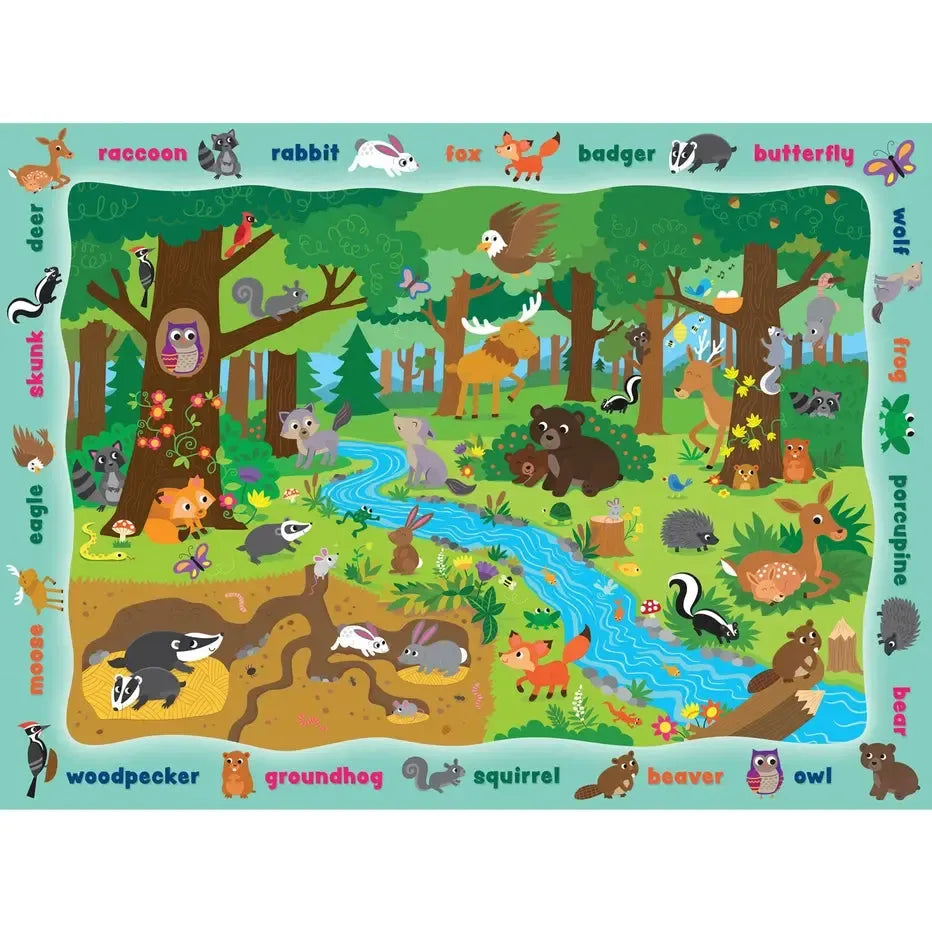 Animals in the Forest Hide & Seek 48 Piece Jigsaw Puzzle MasterPieces