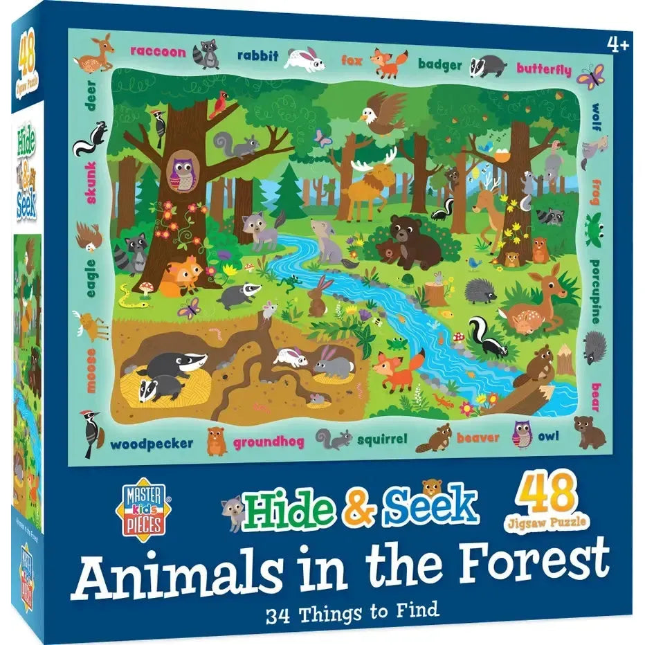 Animals in the Forest Hide & Seek 48 Piece Jigsaw Puzzle MasterPieces