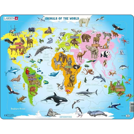 Animals of the World 28 Piece Tray Jigsaw Puzzle Larsen