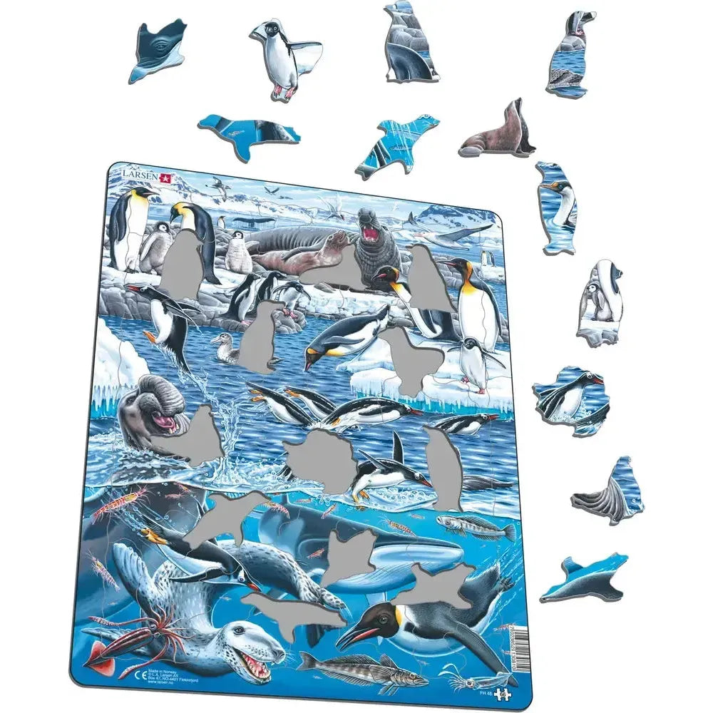 Antarctica Animals 66 Piece Tray Jigsaw Puzzle Larsen